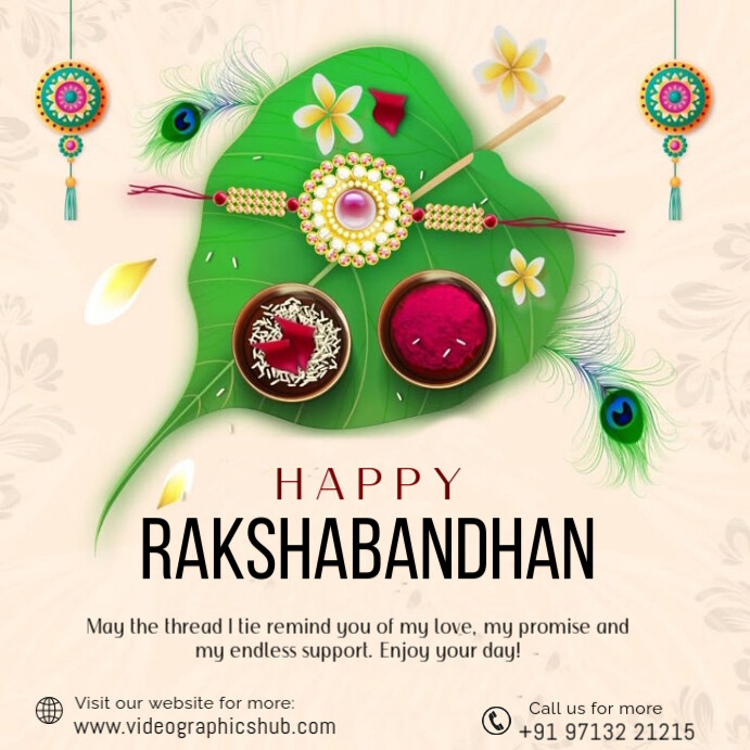 Joyful Happy Raksha Bandhan 2025 Instagram Post Template | PosterMyWall
