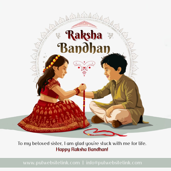 Copy of Joyful Happy Raksha Bandhan Poster Download I | PosterMyWall