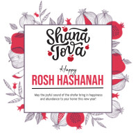 White Rosh Hashanah Greeting Instagram-opslag Template