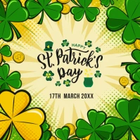 Joyful  Happy St. Patrick’s Square (1:1) template