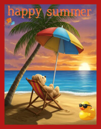 Joyful Happy Summer Poster/wallboard Poster/pannello template