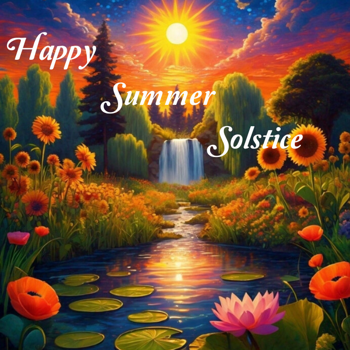 Joyful Happy Summer Solstice Instagram Post Template | PosterMyWall