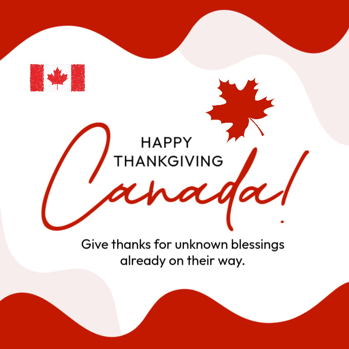 Joyful Happy Thanksgiving Canada Instagram Post template