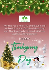 Joyful Happy Thanksgiving Day Ad A5 template