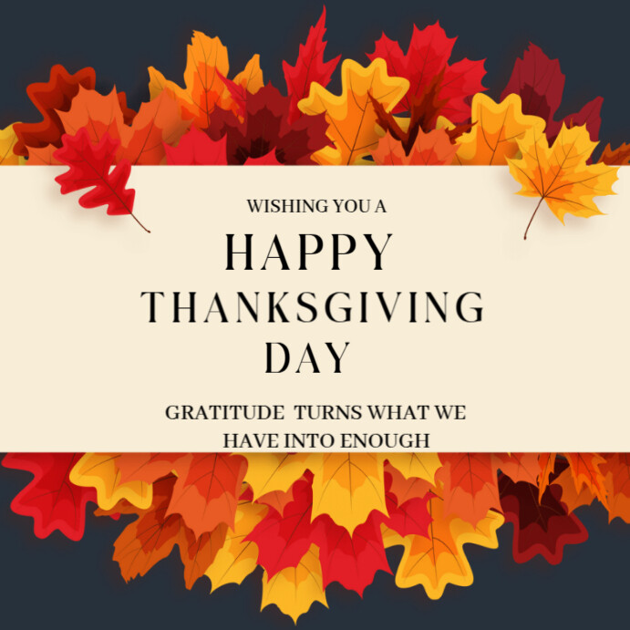 Joyful Happy Thanksgiving Day Design  Instagram Post template
