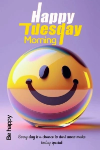 Joyful Happy Tuesday  Banner 4' × 6' template