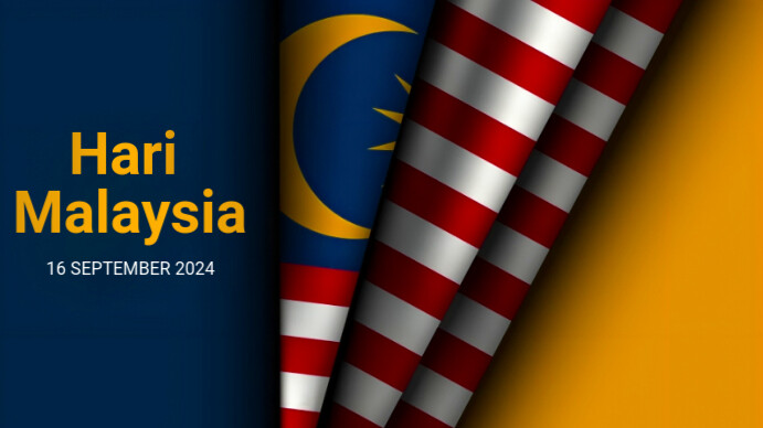 Joyful Hari Malaysia Day Digital Display (16: Ekran reklamowy (16:9) template