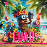 Joyful Hawaiian Luau Party Instagram Post Video template