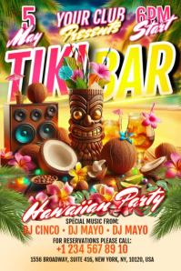 Joyful Hawaiian Party Banner 4' × 6' Video template