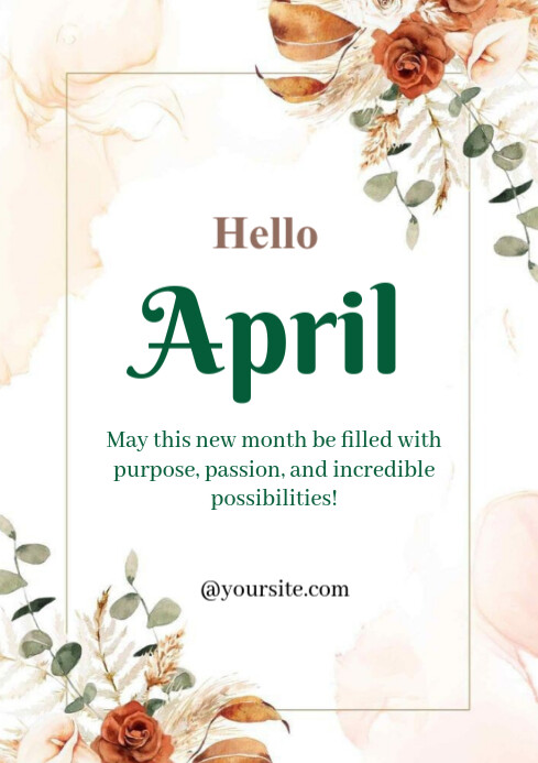 Joyful Hello April A2 template