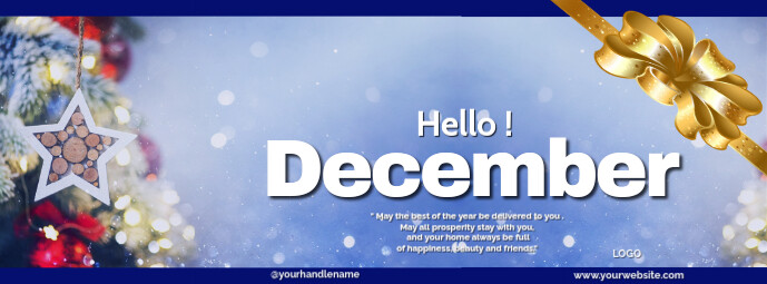 Joyful Hello December Best Prayer Facebook Cover Photo template