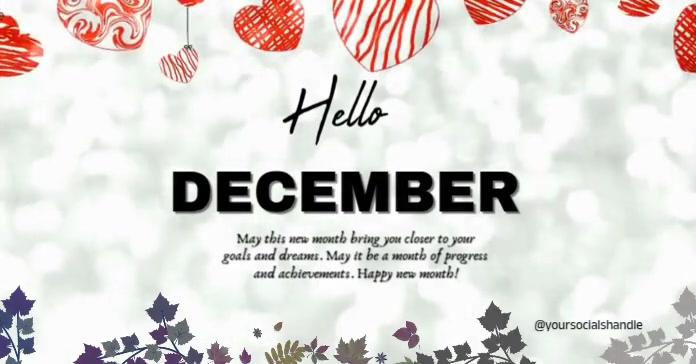 Joyful Hello December Facebook Shared Image template