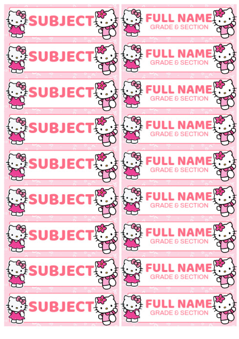 Hello Kitty Record Label Hello Kitty Printable Label Templates 1080x1080