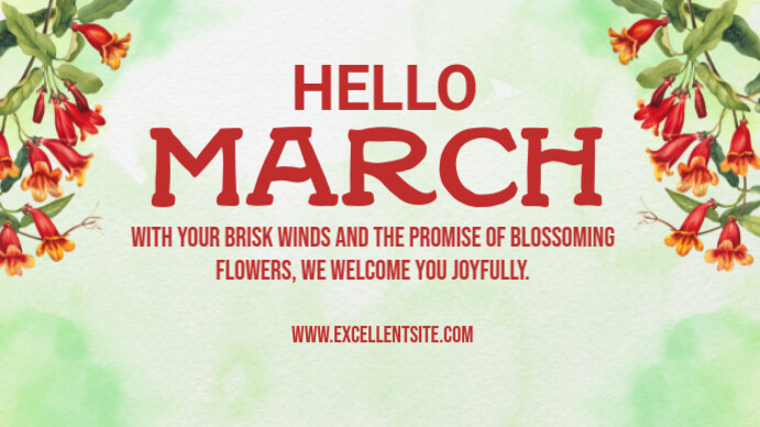 Joyful Hello March Digital Display (16:9) template