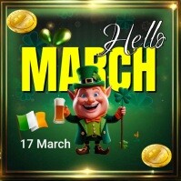 Hello March Template | PosterMyWall
