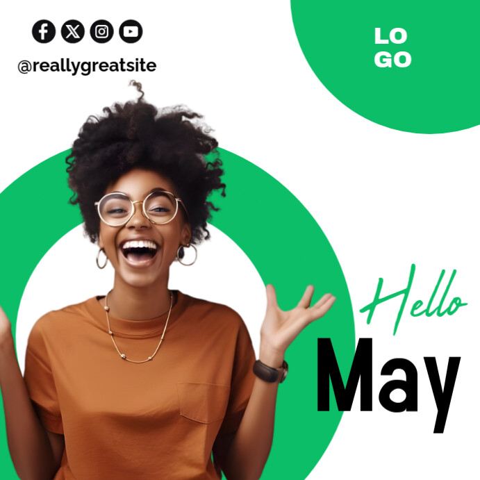 Joyful Hello May Instagram Post Template | PosterMyWall