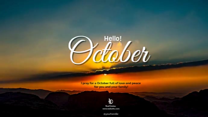 Joyful  Hello October Digital Display (16:9) template