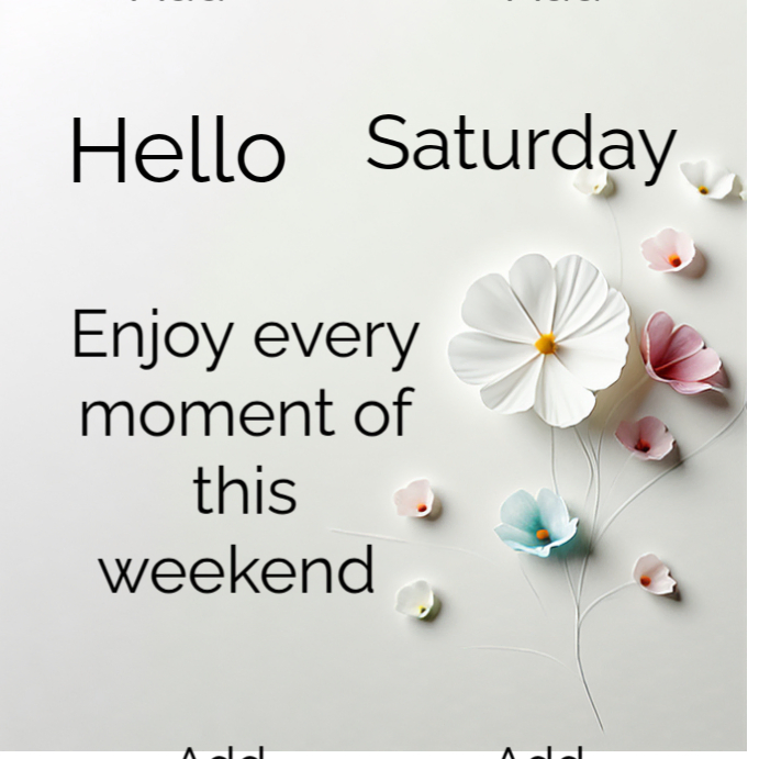 Joyful Hello Saturday Instagram Post Template | PosterMyWall