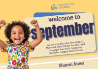 Yellow Welcome September A3 Template