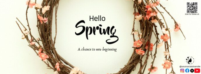 Joyful Hello Spring A Chance To New Beginning Facebook Cover Photo template