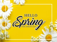 Joyful Hello Spring Presentation template