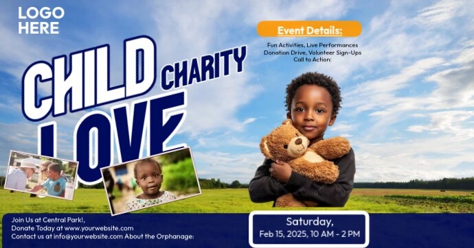 Joyful  Help Children Facebook Shared Image template