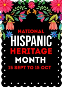 Joyful Hispanic Heritage Month A4 template