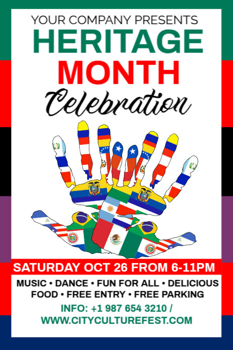 Joyful Hispanic Heritage Month Poster Template | PosterMyWall