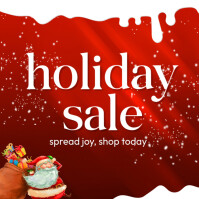 Red Holiday Sale Instagram Post Template