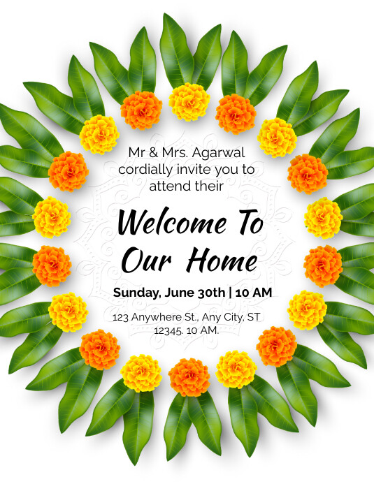 Joyful House Warming Invitation Cards Flyer ( Template | PosterMyWall