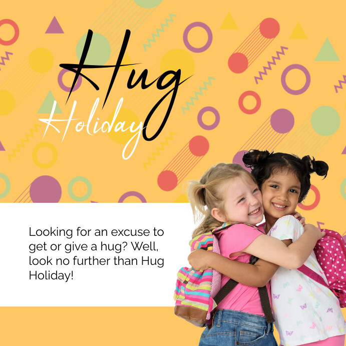 Hug By Post Joyful Hug Holiday Instagram Post Template | PosterMyWall