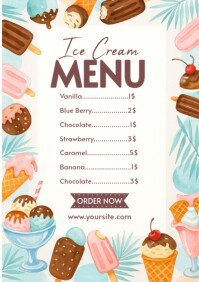 Blanco Ice Cream Menu A1 Template