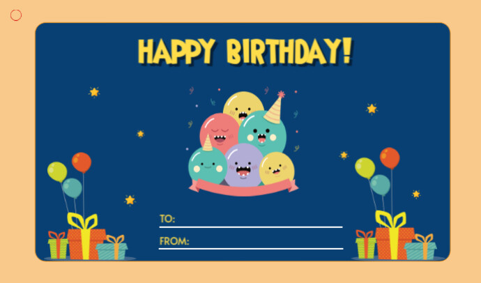 joyful illustrative happy birthday gift tags Template | PosterMyWall