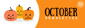 Joyful Illustrative October Halloween Newsletter Email Header Template ส่วนหัวอีเมล