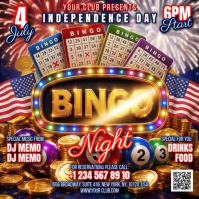 Joyful Independence Day Bingo Night Instagram Post Video Instagram-bericht template