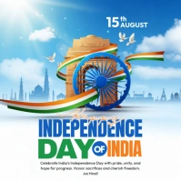 Joyful Independence Day India Square (1:1) template