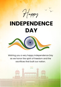 White Independence Day Celebration A5 Template