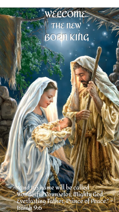 Joyful Instagram Story Jesus Christ birth celebration Template ...