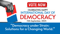 Joyful International Day Of Democracy Blog Header template