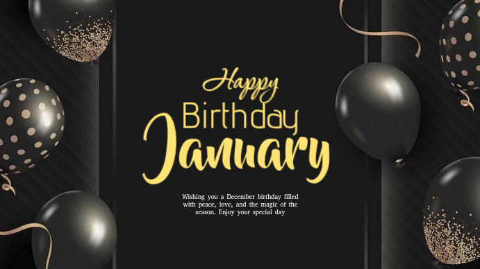 January Birthday Template | PosterMyWall