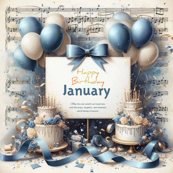 Copy of Joyful January Birthday Card Logo | PosterMyWall