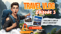 Joyful Journey Vlog Layout Youtube Thumbnail template