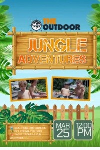 Joyful Jungle Adventure  Poster Affiche template
