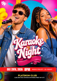 Karaoke Night Event A3 Template
