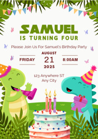 Joyful Kids Birthday A4 template