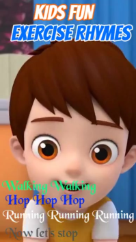 Joyful Kids Fun Exercise Rhymes Video Instagram Story template