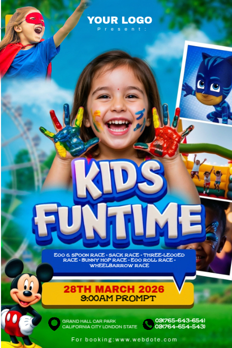 Copy of Joyful Kids Funtime Event Poster | PosterMyWall
