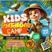 Joyful Kids Outdoor  Instagram Post template