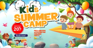 Joyful Kids Summer Camp Facebook Event Cover template