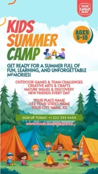 Joyful Kids Summer Camp Instagram Story template
